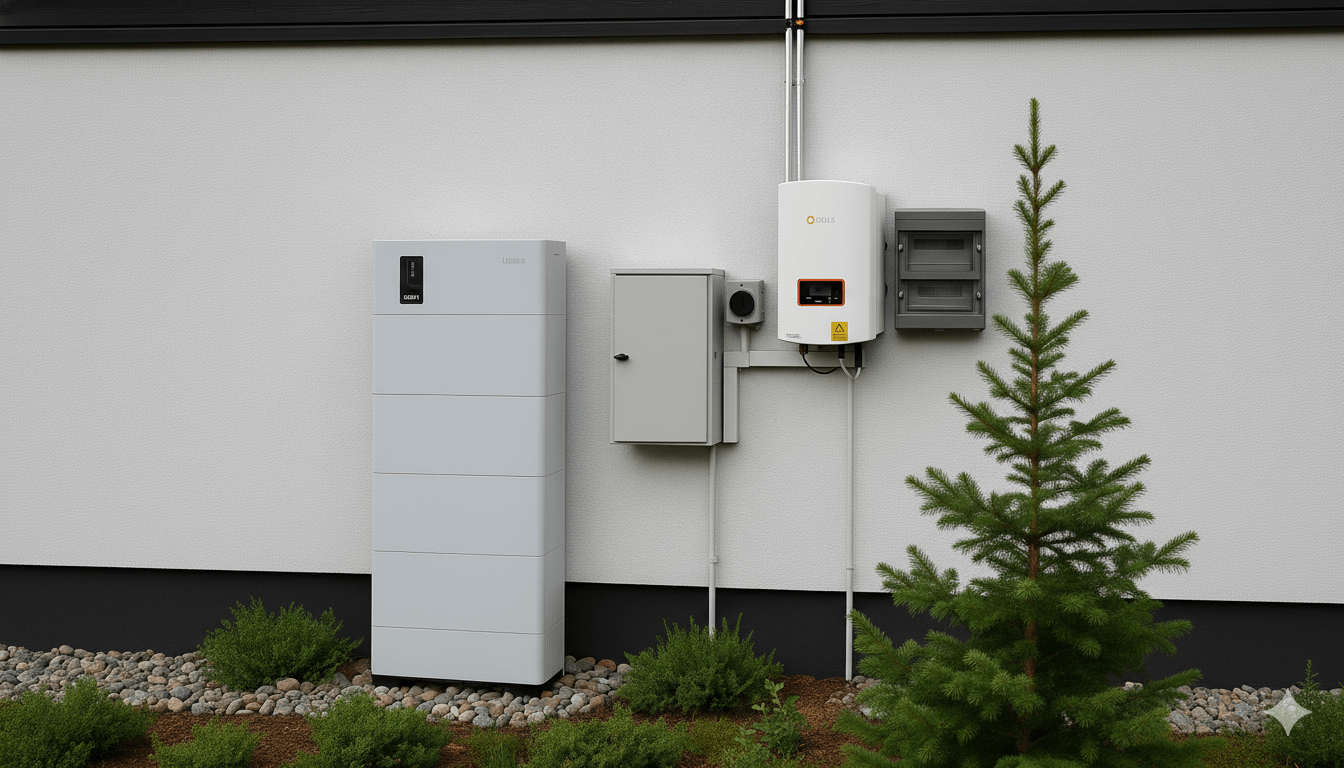 Hemmabatterisystem installerat i villa